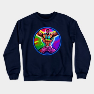 Colorful muscle daddy Crewneck Sweatshirt